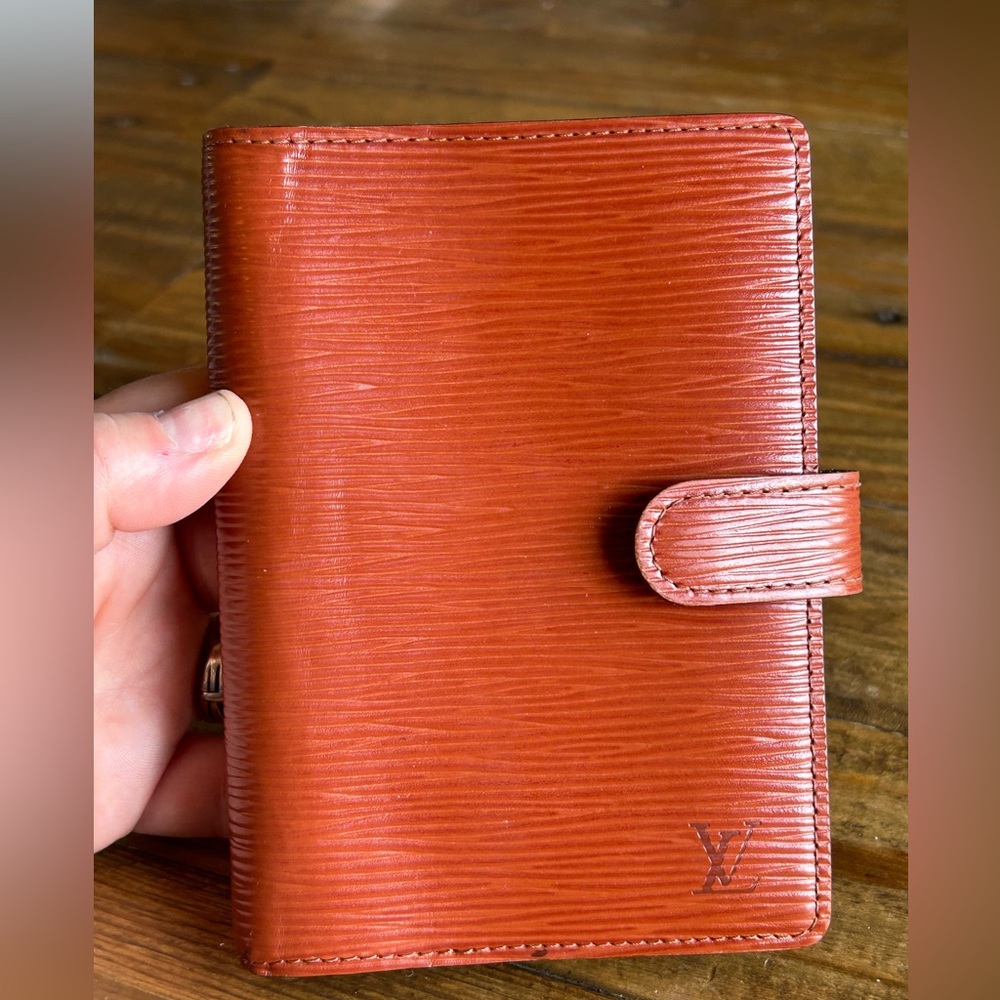 Louis Vuitton Brown Leather epi passport Wallet